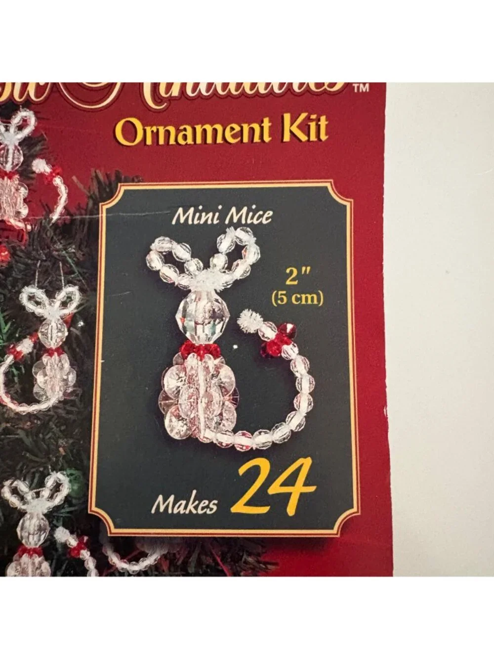 The Beadery Mini Mice Ornament Kit 5052 Makes 24 Ornaments Craft DIY